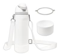 Juego de botas de silicona para bonita botella de agua Owala de 40 onzas, incluye funda antideslizante, correa para el hombro, accesorios perfectos Owala, se adapta a vaso Owala, sorbo sin Owala