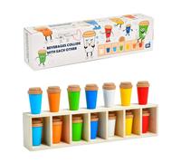 Juego de botellas de colores de madera - Juguete interactivo para tablero de actividades para niñas y adultos, juego creativo de entrenamiento de memoria con múltiples botellas de colores, juego