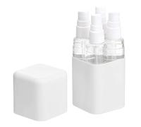 Juego de botellas de viaje 4 en 1 a prueba de fugas y aprobado por la TSA, kit de recipientes recargables de 50 ml para champú, acondicionador, loción, accesorios de aseo portátiles con etiquetas y