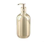 Juego de botellas de viaje PET de 300 ml y 500 ml para champú, loción, acondicionador, perfume, jabón, soluciones de limpieza con tapa de empuje recargable, dispensador exprimible (plata, 500 ml)