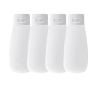 Juego de botellas de viaje reutilizables - Contenedores cosméticos vacíos antifugas de 100 ml | Botellas de aseo portátiles de 4 piezas para champú, acondicionador, loción, gel