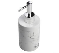 Juego de botellas multiusos de 270 ml y 500 ml recargables para jabón líquido, loción y champú en el baño (redondo blanco 270 ml)