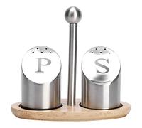 Juego de botellas para condimentos de acero inoxidable, salero y pimentero, frasco para especias reutilizable con tapa perforada para organizador de encimeras de cocina, incluye 2