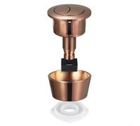 Juego de botón de descarga para cisternas de inodoro con doble función de descarga, compatible con diámetro de agujero de tapa de 20 mm y 40 mm, acabado de latón cepillado (tono dorado), incluye