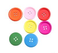 Juego de botones de costura de madera, 10 colores surtidos, perfectos para tejer, manualidades y decoración de tela (12 mm)
