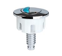 Juego de botones ovalados de válvula de descarga de inodoro de 5 cm, mango de repuesto de metal para cisternas estándar, kit de botón de descarga de plástico ABS plateado