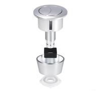 Juego de botones para cisternas de inodoro con doble función de descarga, compatible con agujeros de 20 mm y 40 mm de diámetro, acabado de latón cepillado (tono dorado), incluye material de montaje