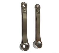 Juego de brazo de manivela de acero resistente para bicicletas de ejercicio de 152 mm, agujero de montaje rómbico compatible con pedales de rosca M14, fácil instalación en sentido horario, par de