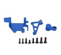 Juego de brazo de soporte de servo RC, juego de brazo de soporte de engranaje de dirección de repuesto profesional para motocicleta eléctrica LOSI Promoto MX 1/4, aleación de (Azul)