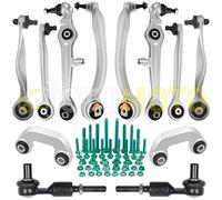 Juego de brazo de suspensión delantero apto para Audi A4 B5 8D A6 C5 VW Passat Brazo de suspensión, articulación de soporte, barra de acoplamiento de 14 piezas