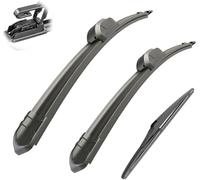 Juego de Brazo y escobilla de limpiaparabrisas Trasero para Mitsubishi Mirage 2012-2017 21 Pulgadas + 14 Pulgadas + 12 Pulgadas, reemplazo del Conjunto de limpiaparabrisas.