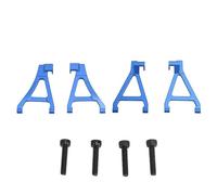 Juego de brazos de suspensión delantera RC Aleación de aluminio de alta dureza Brazos A delanteros superiores e inferiores RC para coche Traxxas 1/16 Slash RC Piezas de mejora (Azul)