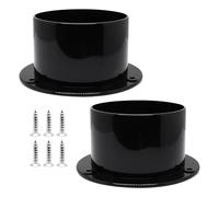 Juego de bridas fuertes de 3 pulgadas para conector de ventilación de secadora con agujeros preperforados para brida de conducto de ventilación mecánica