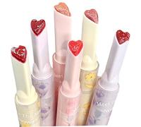 Juego de brillo de labios Lip Gloss 6pcs/Set Jelly en forma de corazón Lipstick hidratante Nurisaje Lipgisco de labios 6 Color Largo y duradero Magno de bálsamo de labio brillante para mujeres