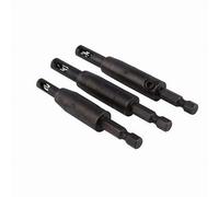 Juego de brocas autocentrantes CC2430 VIX de 3/32 pulgadas, 7/64 pulgadas, 1/8 pulgadas, ajuste de 1/4 pulgadas Bosch Clic-Change Hex Shank Broca, #6 8 10, broca de bisagra autocentrante central, 3