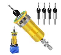 Juego de brocas avellanadas, herramientas semiautomáticas de 4 filos, 4 piezas, puntas avellanadas hexagonales para reparación de casa, construcción de armarios, construcción de terrazas, garaje