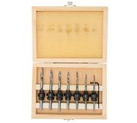 Juego de brocas avellanadoras, herramientas de perforación eficientes para carpintería, escariador de carburo con llave hexagonal, tamaños de vástago Universal, caja de madera, 7