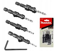 Juego de brocas avellanadoras MAKITA 1/4'' 4 piezas D-73455