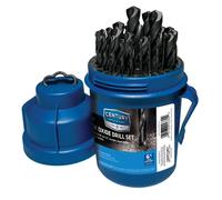 Juego de brocas Century Drill & Tool 24330 de 29 piezas, brocas Jobber de grado profesional, fabricadas en EE. UU., brocas con xido negro