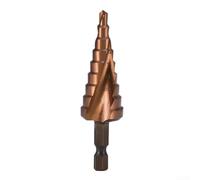 Juego de brocas de 12 escalones fabricadas con acero de cobalto con 5% de contenido de cobalto, adecuadas para acero inoxidable y metales más suaves, ofreciendo un mayor par de torsión y perforación