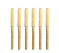 Juego de brocas de afilador de motosierra de 4/4,8/5,5 mm para taladro eléctrico, rebabas chapadas en duro, afilado rápido sin extracción de cadena, vástago de 3 mm, kit de 6 piezas (4 mm)