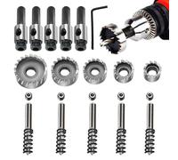 Juego de brocas de alto rendimiento, 5 piezas de alta velocidad con resistencia al desgaste - Juego de brocas - Para trabajos e instalación de chapa metálica, para hombres, mujeres y todo el F