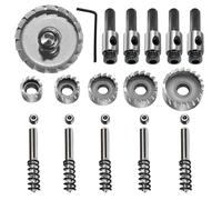 Juego de brocas de alto rendimiento, sierra perforadora de precisión con superficie de corte suave y bloqueo, juego de 5 piezas, para trabajos e instalación de metálica, para hombres, mujeres