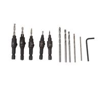 Juego de brocas de cambio rápido, juego de brocas avellanadoras de 82 grados para madera blanda, madera dura, fibra de vidrio y plástico