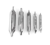 Juego de Brocas de Centro de 5 uds Sángulo de 60 Grados HSS Herramienta de Perforación Herramientas de Torno de Metal 1,5/2,0/2,5/3,0/4,0mm