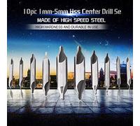 Juego de brocas de centro de fresado de torno de 10 piezas Juego de brocas avellanadoras combinadas de 60 grados HSS