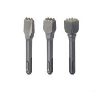 Juego de brocas de cincel de carburo para martillo rotativo eléctrico para desbaste de hormigón para martillo de arbusto, accesorios de herramientas de construcción de metal duradero, 3 piezas, plata
