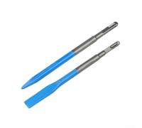 Juego de brocas de cincel puntiagudo y plano para taladros de martillo de vástago hexagonal y cuadrado, cincel de ranurado de acero 40CR para una eliminación eficiente de azulejos, hormigón, ladrillo