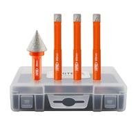 Juego de brocas de diamante para taladro en seco - BGTEC 3 brocas de 8mm y 1 broca Dimaond de 20mm para granito, mármol, porcelana, cerámica, kit de brocas de diamante soldadas al vacío