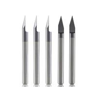 Juego de brocas de grabado de PCB de carburo de 10 piezas: brocas de enrutador con ranura en V de vástago for mecanizado CNC, grabado de precisión y señalización(3.175-60DEG-0.2mm)