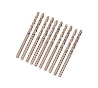 Juego de brocas de HSS-CO de 10 piezas M35 Juego de brocas helicoidales de cobalto dorado métrico para taladrar en metal duro, acero inoxidable, hierro fundido(3.2mm)
