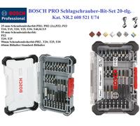 ⭐Juego de brocas de llave de impacto BOSCH PRO 20 piezas 2609521U74 Serie BIT...