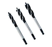 Juego de brocas en espiral | Herramientas para trabajar la madera con vástago hexagonal | 4 brocas de alta resistencia | Para carpinteros principiantes cerraduras de puerta cajones ladrillo hormigón