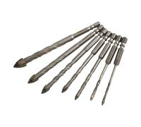 Juego de brocas excéntricas de 7 piezas para aplicación en azulejos de vidrio, plástico duro y herramienta de perforación de hormigón