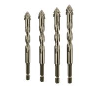 Juego de Brocas Excéntricas Serradas - Juego De Brocas Excéntricas De Cuatro Filos - Herramienta De Perforación De Alta Dureza Para Cerámica Cemento Ladrillo | Azulejo Ladrillo Metal Hormigón