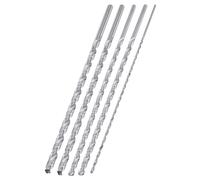 Juego de brocas extralargas NEIKO 10047A | 5 piezas | Acero HSS M2 | Longitud de 30 cm | 1/8, 3/16, 1/4, 5/16 y 3/8 de pulgada