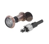 Juego De Brocas For Mirilla, Visor Puerta Latón Macizo, 16mm, 200 Grados, For Puertas 1,57-2,56 Pulgadas Espesor/hogar Con Broca Mayor Claridad De Seguridad(Red Bronze)