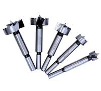 Juego de brocas Forstner, 5 piezas, diámetro 15/20/25/30/35 mm, con caja de almacenamiento de madera