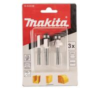 Juego de brocas fresadoras Makita de 3 piezas, de 6 mm, D-53338