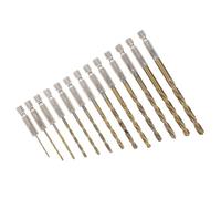 Juego de Brocas Helicoidales 13 Piezas de Acero para Metal | Hexágono de Agarre, Alta Dureza y Perforación Suave, para Cerámica, Láminas de Hierro y Mantenimiento