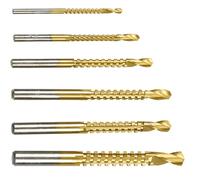 Juego de Brocas Helicoidales | herramientas multifuncionales perforadoras para madera 6 piezas,Brocas de Acero Rápido - para Carpinteros Mantenimiento Trabajo Manual Reparación Mejora del Hogar