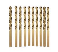 Juego de brocas helicoidales HSS de cobalto M35, 10 piezas, brocas profesionales para perforación de metal y acero inoxidable(4.9mm)