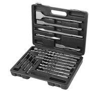 Juego de Brocas Herramienta de vástago que cincela agujeros con estuche | Brocas para Martillo Rotativo Para piedra, ladrillo, azulejo, cerámica, granito, mármol, porcelana, cemento y