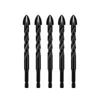 Juego de brocas hexagonales cruzadas, brocas de carburo for hormigón, porcelana, azulejos, vidrio y metal, brocas multifunción profesionales.(5pcs 12mm)