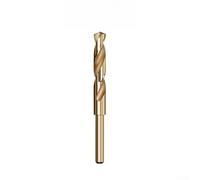 Juego de brocas HSS de cobalto con vástago reducido para trabajo de metal, brocas M2 de acero de alta velocidad para perforación de herreros en tamaños de 13 mm a 15 mm, acabado dorado (14 mm)