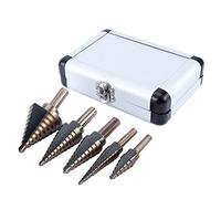 Juego de Brocas HSS de Titanio, 5 Piezas, con Estuche de Aluminio